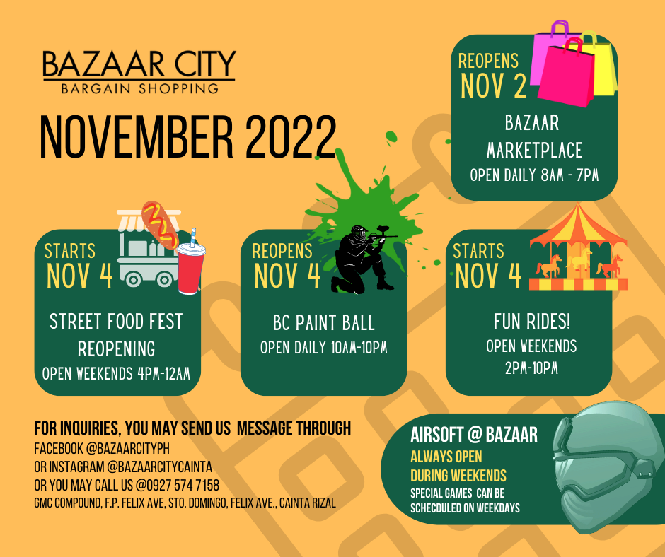 Bazaar City November 2022 events