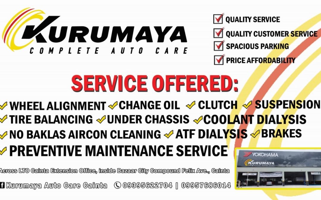 Kurumaya is now open for your Car Maintenance needs