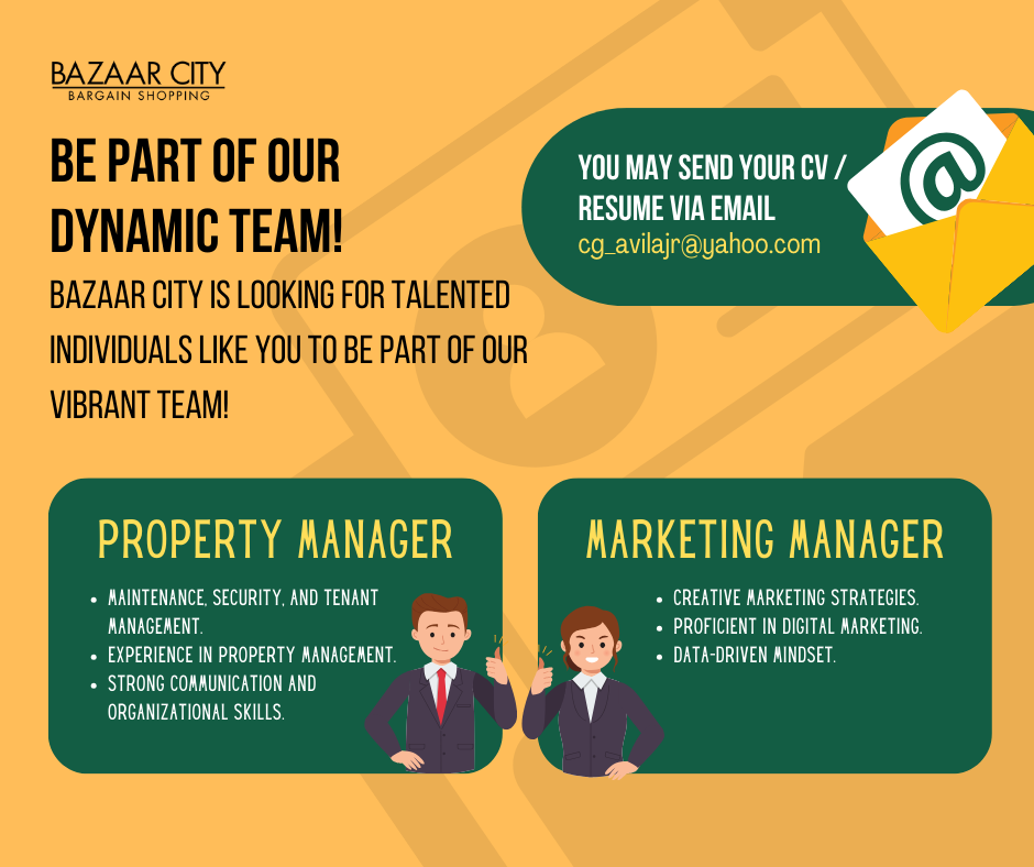 Bazaar City Hiring Property and Marketing Managers